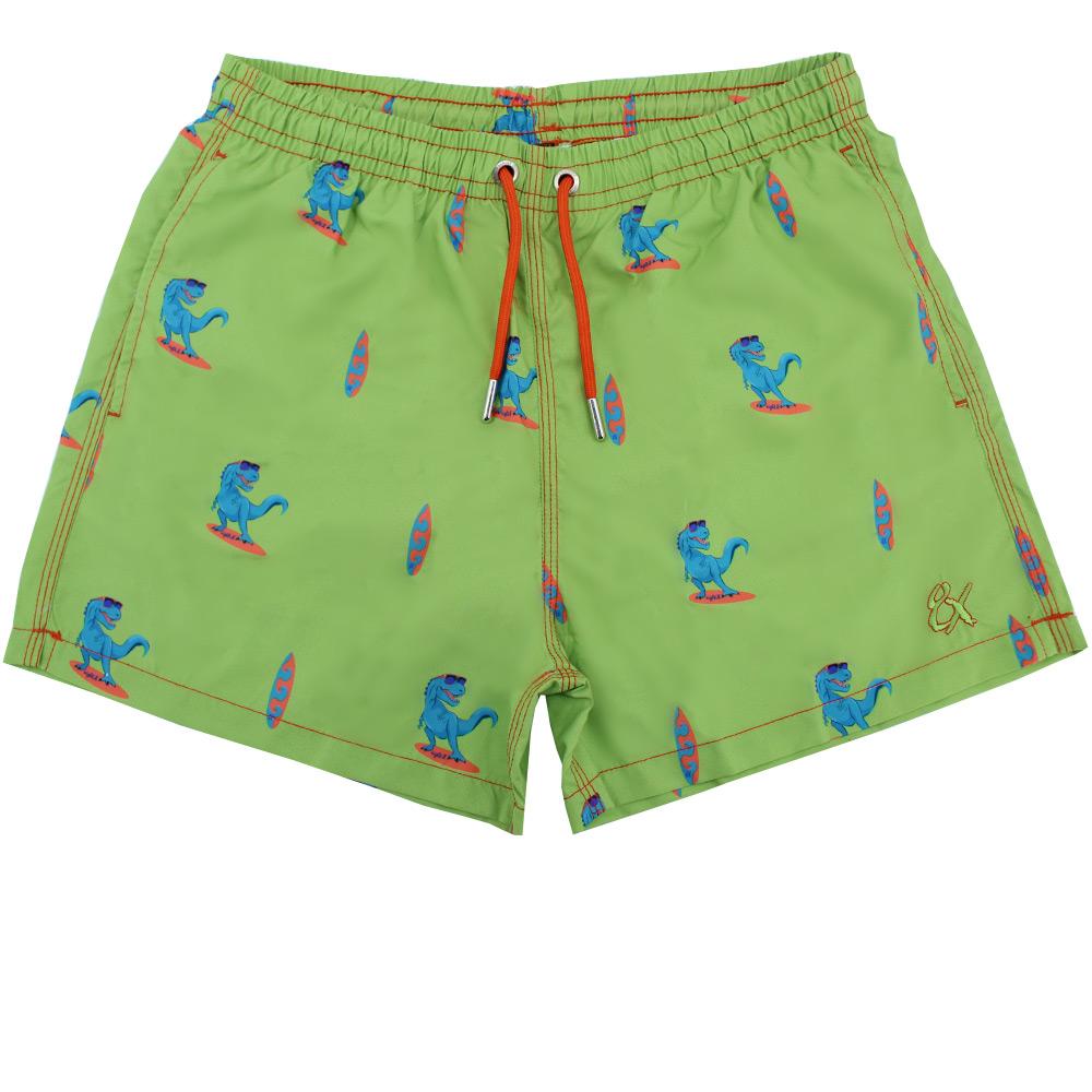 Green Rex Men Swim Shorts
