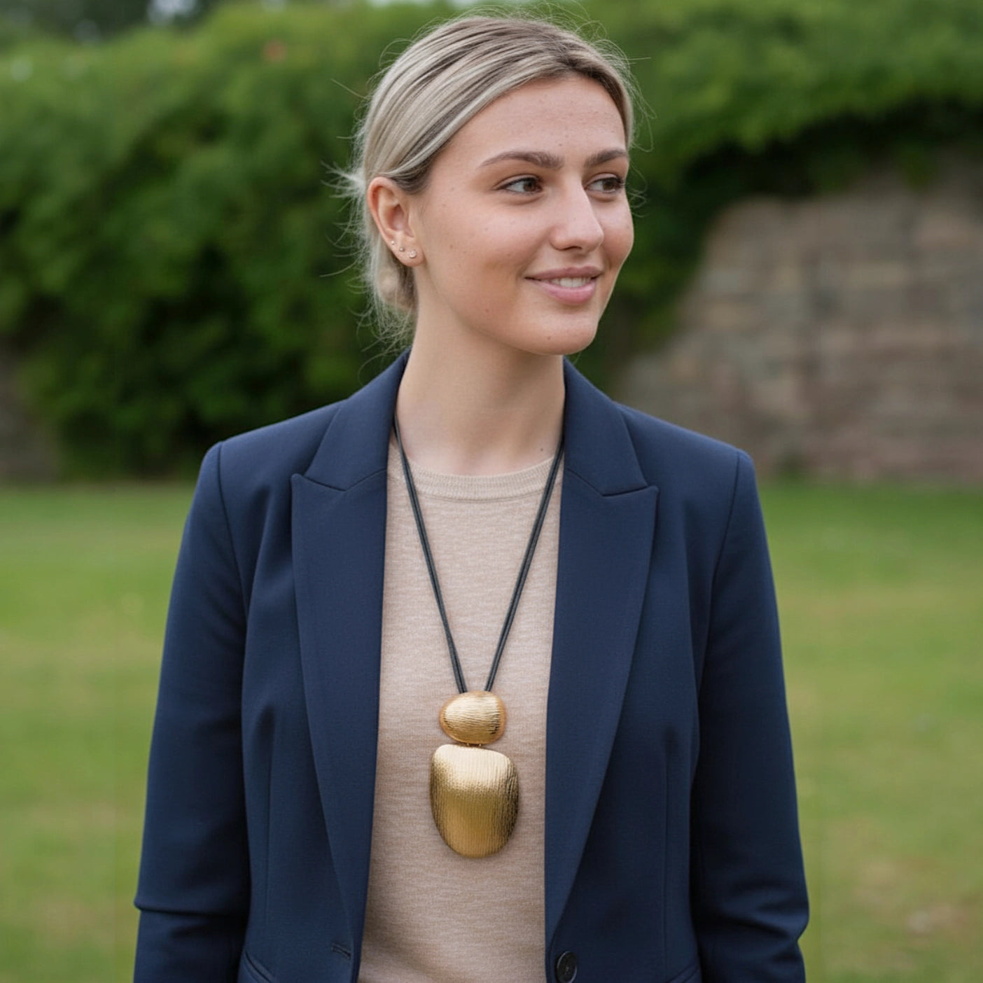 Beetle Sculpted Long Necklace