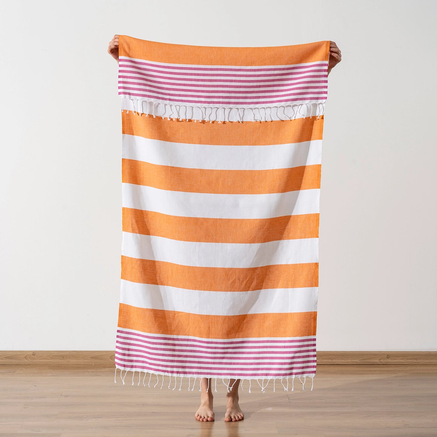 Citrus Striped Beach Towel