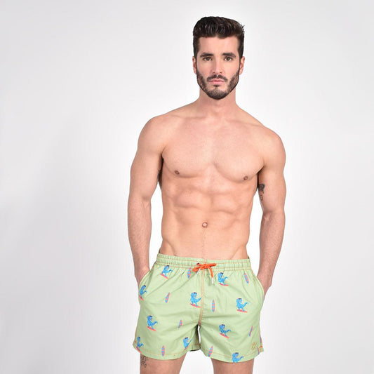 Green Rex Men Swim Shorts