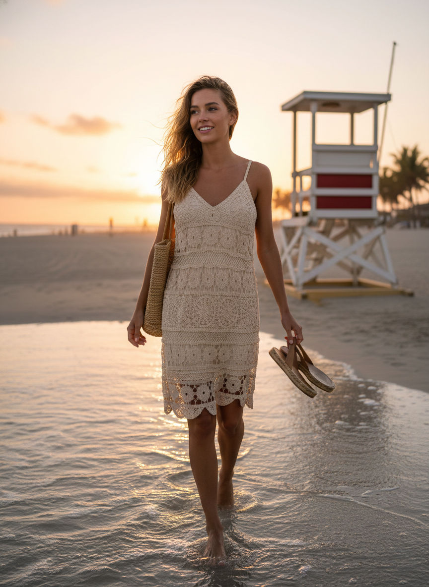 Anna Crochet Dress