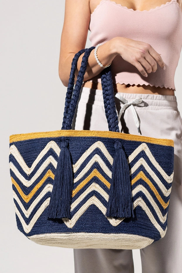 Zigzag Jute Tote
