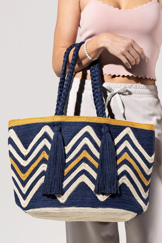 Zigzag Jute Tote
