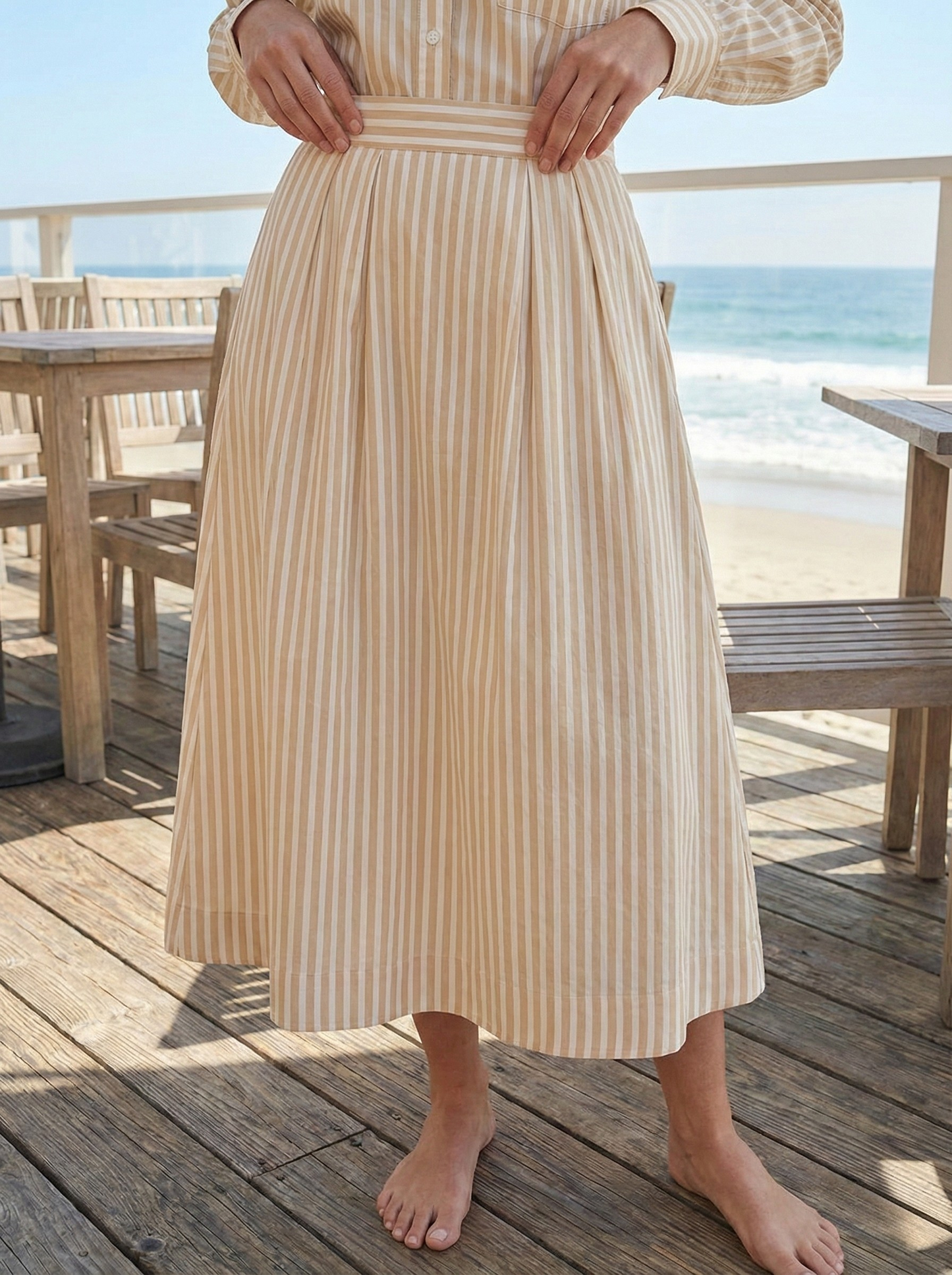 Antibes Striped Skirt