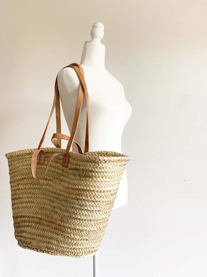 French Shopper Leather Beach Bag