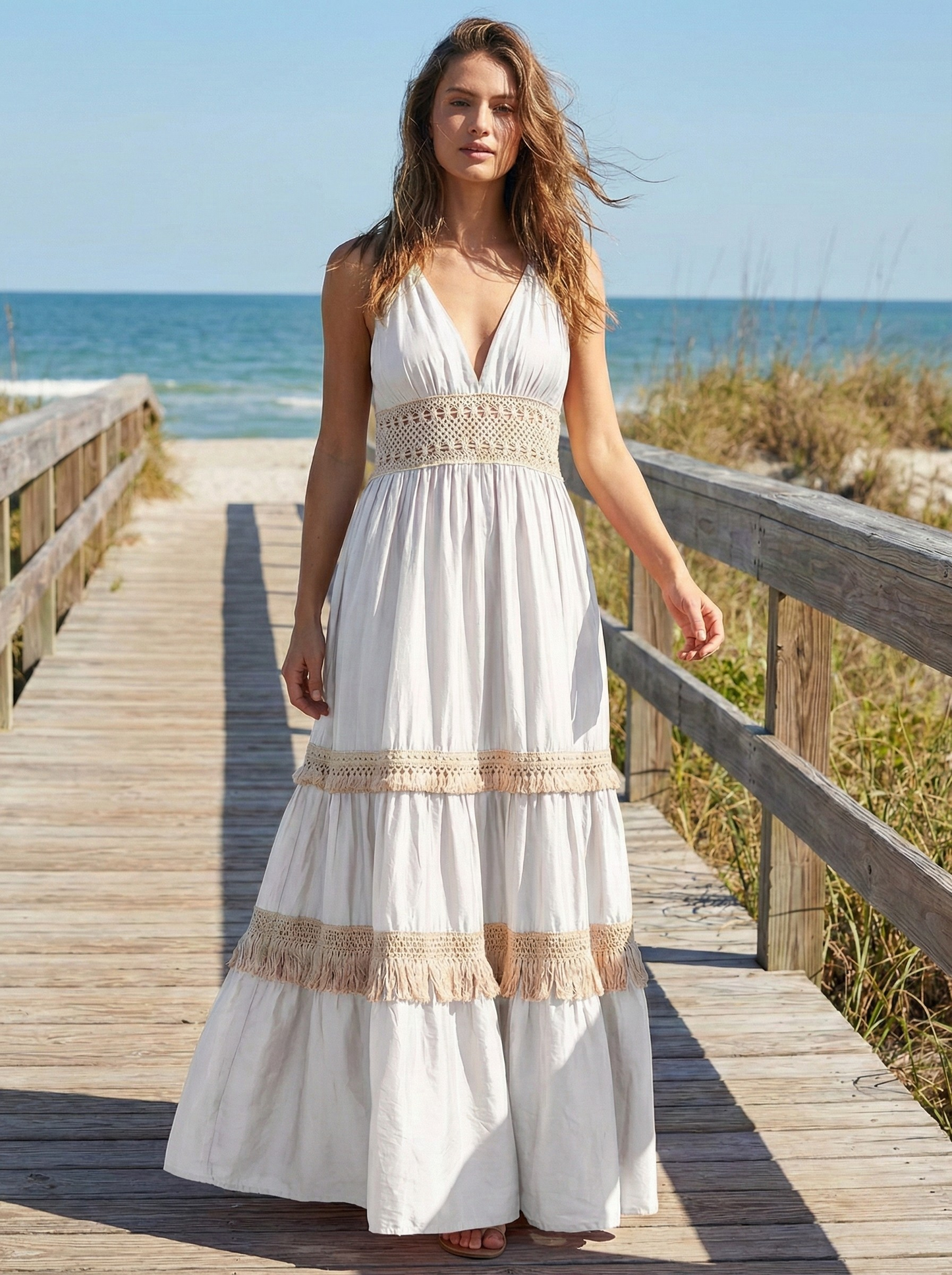 Mimi Long Fringed Dress